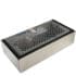 The Torre KITT02BACIL Stainless Steel Drip Tray Kit is a rectangular counter knock box with a perforated metal top, designed for convenient disposal of coffee grounds from espresso machines. © 2025 1st-line.com