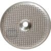 The 1st-Line V325K Grouphead Dispersion Screen 51.5 mm is a round, metallic disc with a central hole and grid of raised bumps, perfect for your 1st-Line espresso machines grouphead. © 2025 1st-line.com