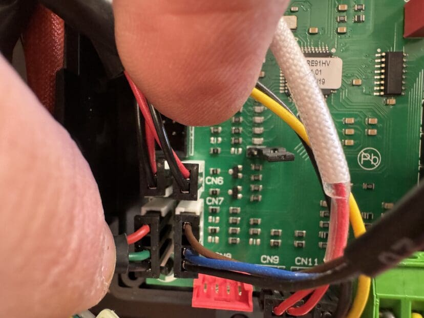 Motherboard inside picture on Rocket EPICA lever dual boiler espresso machine