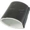 A black cylindrical foam and fabric sleeve, the Lelit 8300005 Thermal Insulation for Elizabeth Steam Boiler (used), serves as a thermal cover and is partially open on one side. © 2025 1st-line.com