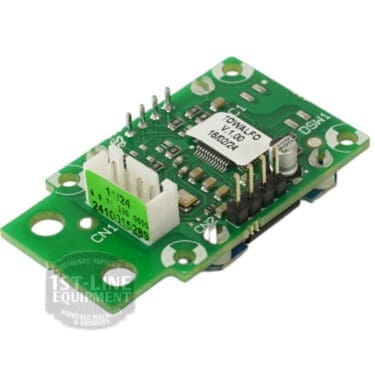 A close-up of a green TOWA I/F V1.08 180224 circuit board for espresso machines, compatible with the Torre DISP0004 Display for Alfredo and Luigino TSP Gicar 8.8.75.13G. © 2025 1st-line.com