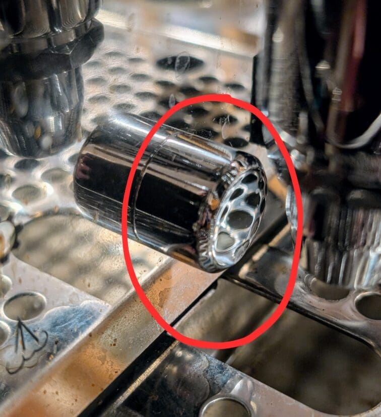 Picture of spout on Torre Alfredo HX espresso machines