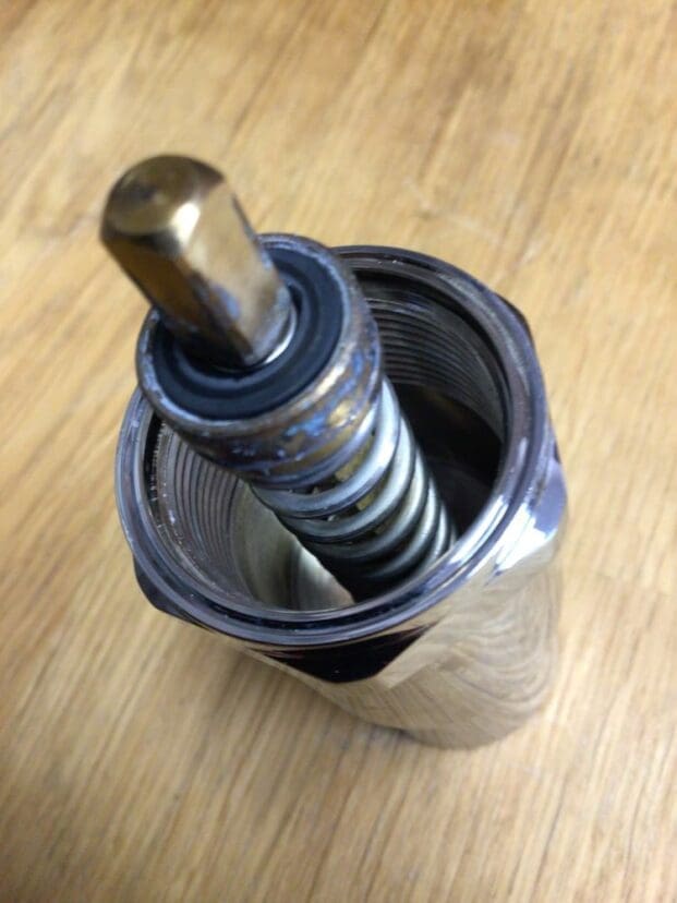 Picture of Lelit Bianca Lower Manual Grouphead Valve off of Grouphead