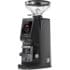 A modern black espresso coffee grinder with a transparent bean hopper on top, a digital touch screen display, and a portafilter holder at the bottom front—perfectly designed like the Eureka Atom W 75 for precision grinding. © 2025 1st-line.com
