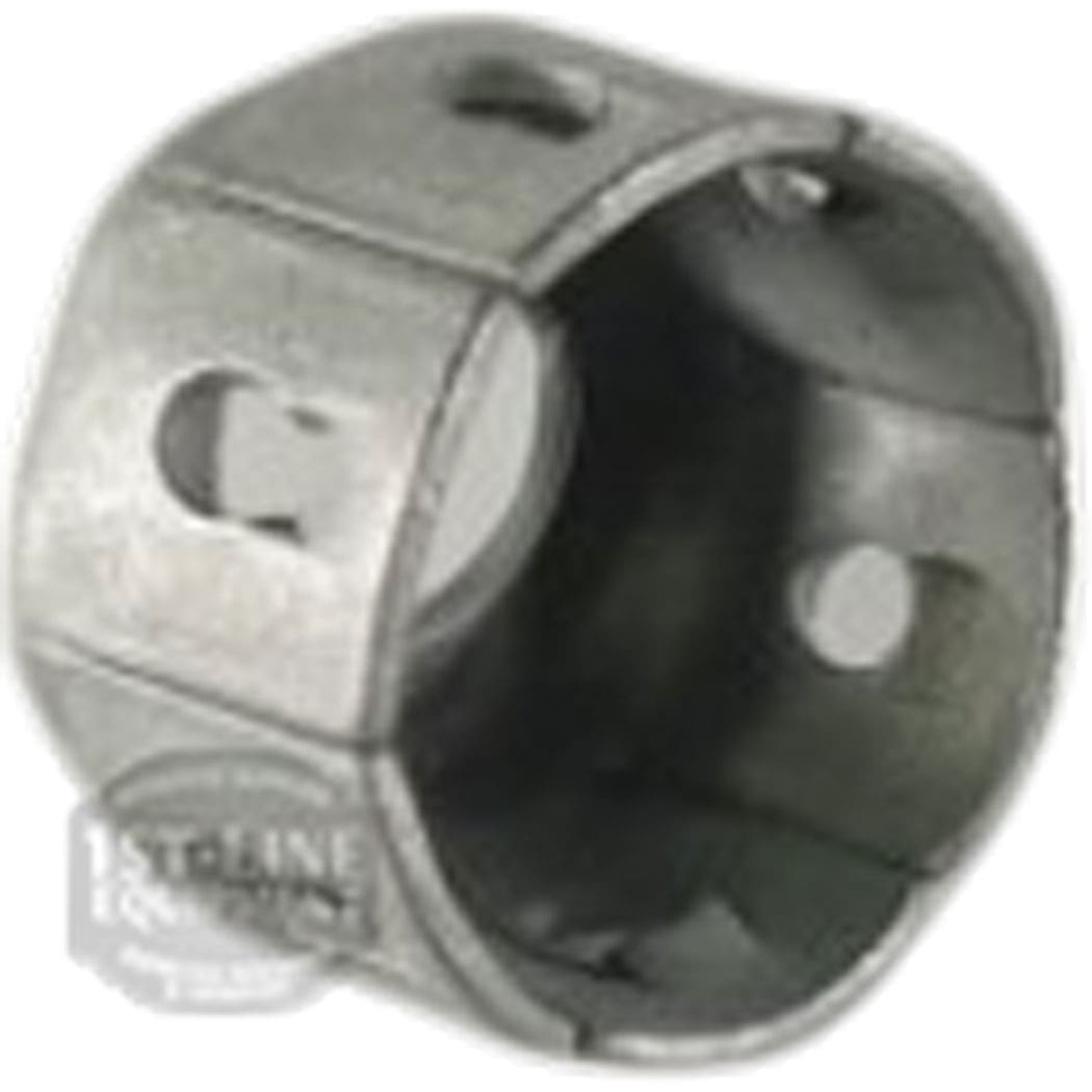 The Rancilio 37900908 Silvia Body Panel Screw Fixer is a cylindrical metal bearing with multiple holes and cutouts, designed for mechanical or automotive use and ideal for integration with Silvia Body Panel systems. © 2025 1st-line.com