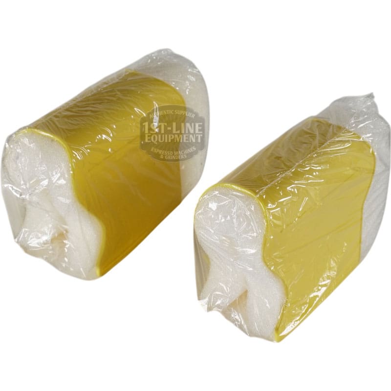 The Spokj Steam Tube Cleaning Sponge Kit includes two yellow and white sponges, each individually wrapped in clear plastic and displayed on a white background. © 2025 1st-line.com