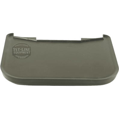 Translucent, slightly curved rectangular plastic cover with two back-edge tabs for the Lelit 3700050 William Grind Drip Tray, shown on a plain background—perfect for William Grind machines. © 2025 1st-line.com