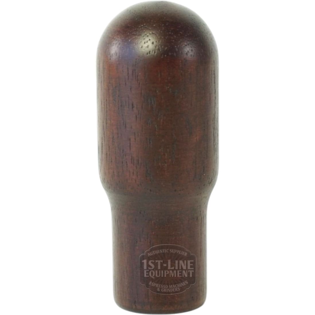 The Torre MANP0001 Dark Wood Joystick Handle features a smooth finish, visible grain, a rounded top, and engraved 1st-Line Equipment text at the base, modeled after the original Torre MANP0001 design. © 2025 1st-line.com