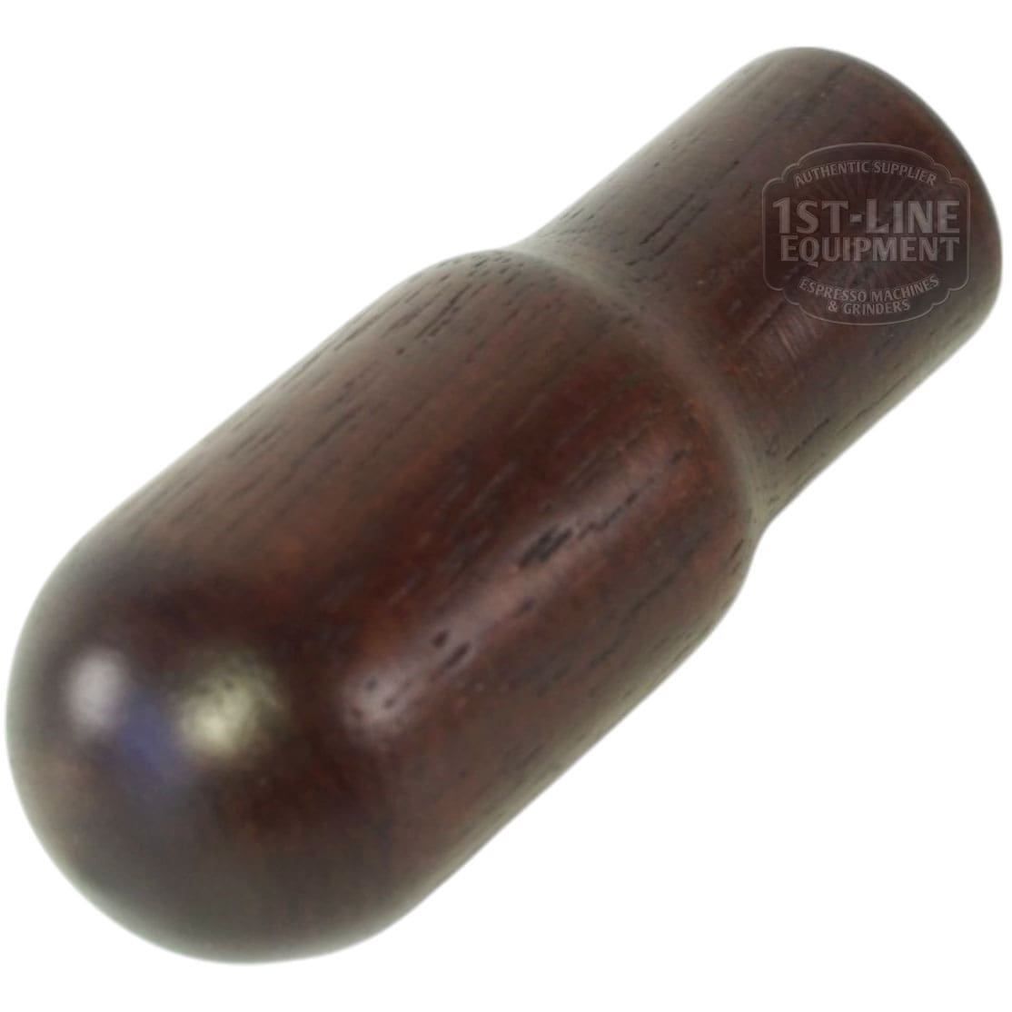 The Torre MANP0001 Dark Wood Joystick Handle features a smooth, rounded tip and an engraved 1st-Line Equipment logo—ideal as a replacement for your existing joystick handle. © 2025 1st-line.com