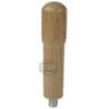 The Torre MANP0006LW Light Wood Filterholder Handle is a light brown, cylindrical wooden handle with a rounded top and metal threaded insert at the base, shown against a white background. © 2025 1st-line.com