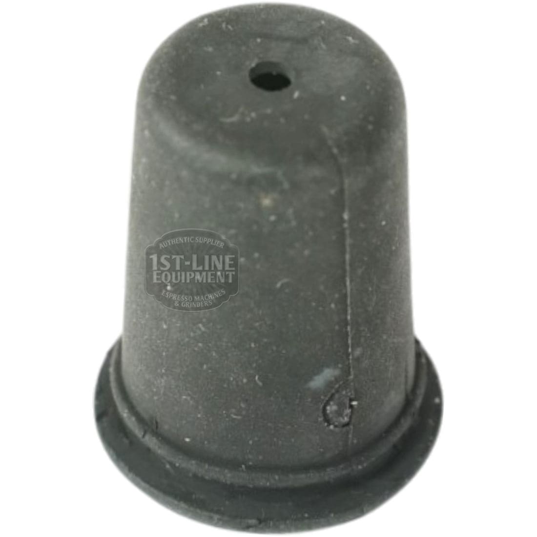 A small, black Lelit 3700075B Water Tank Guide Cup with a round top, central hole, and slightly flared base. The surface appears worn, and 1st-Line Equipment is faintly visible. Compatible as a water tank guide cup. © 2025 1st-line.com