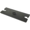 The ACS VES0028A Water Tank / Reservoir Cover - Vesuvius is a rectangular black plastic cover with a central raised handle and notched corners, shown on a white background. © 2025 1st-line.com