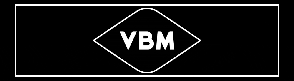 A black rectangle with a white border contains a white diamond shape in the center. Inside the diamond, the bold white letters VBM showcase the distinct style of the VBM Brand. © 2025 1st-line.com