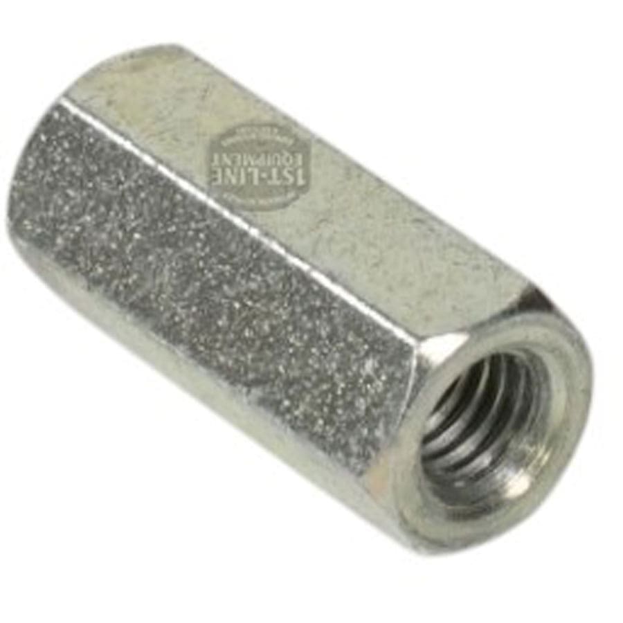 A close-up of the Lelit CD624 Boiler Fixing Spacer shows its metallic, textured surface and an open threaded end. © 2025 1st-line.com