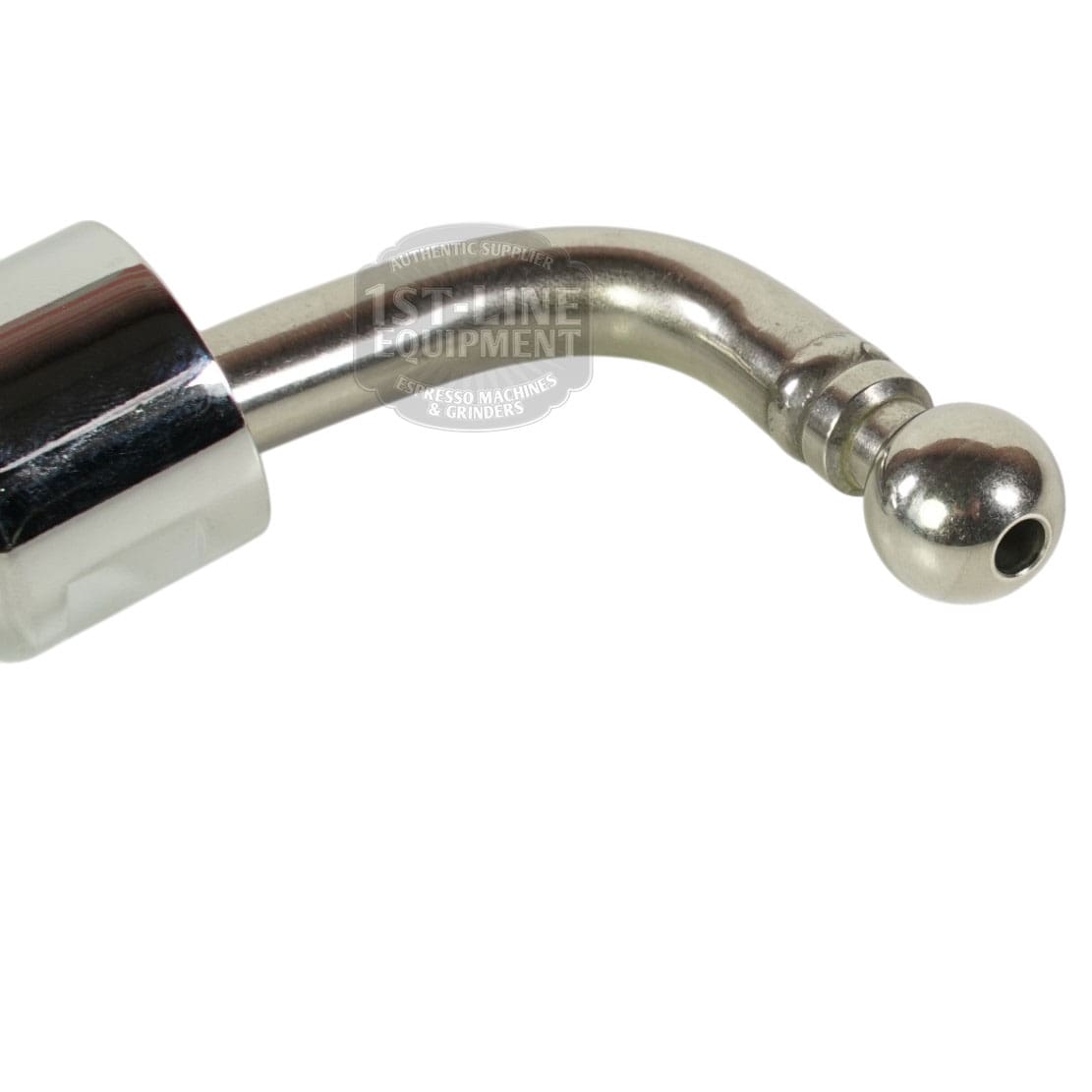 Close-up of the Elektra 06319039 Steam Valve Wand Assembly, featuring a rounded tip, designed for frothing milk on espresso machines. © 2025 1st-line.com