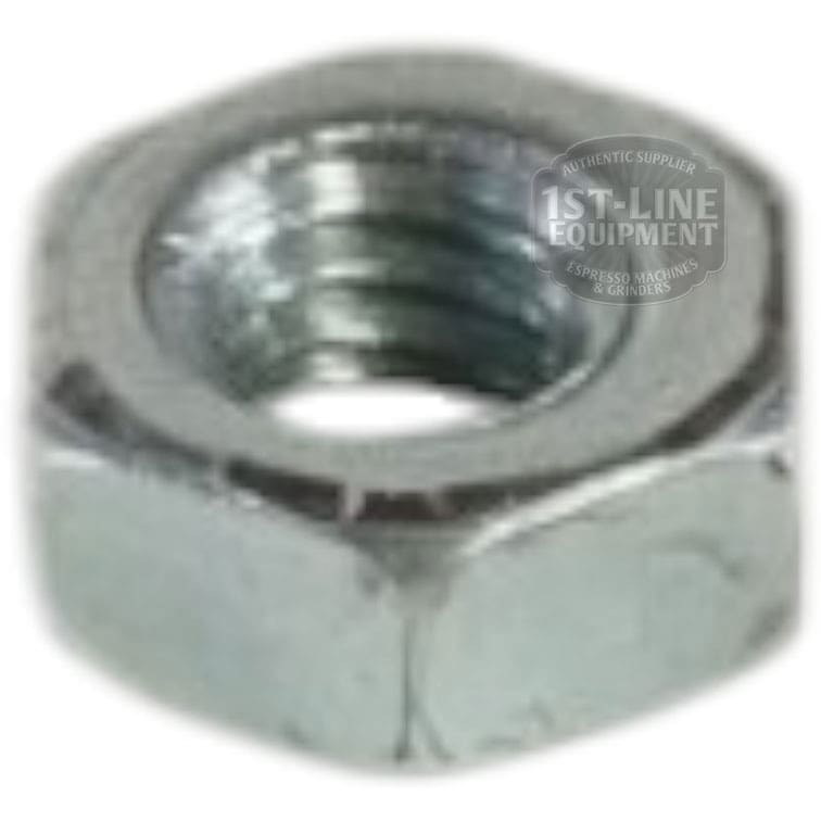 The Lelit GV025-23 Nut 4MA is a shiny, internally threaded metallic nut, ideal for replacing or repairing specific Lelit machinery and assembly parts. © 2025 1st-line.com