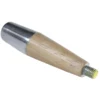The ACS Vostok Handle/Knob Olive Wood w/ Metal Tip Kit features an olive wood handle with a metal ferrule and threaded end, designed for compatible tool heads. Includes a metal tip for greater durability and performance.