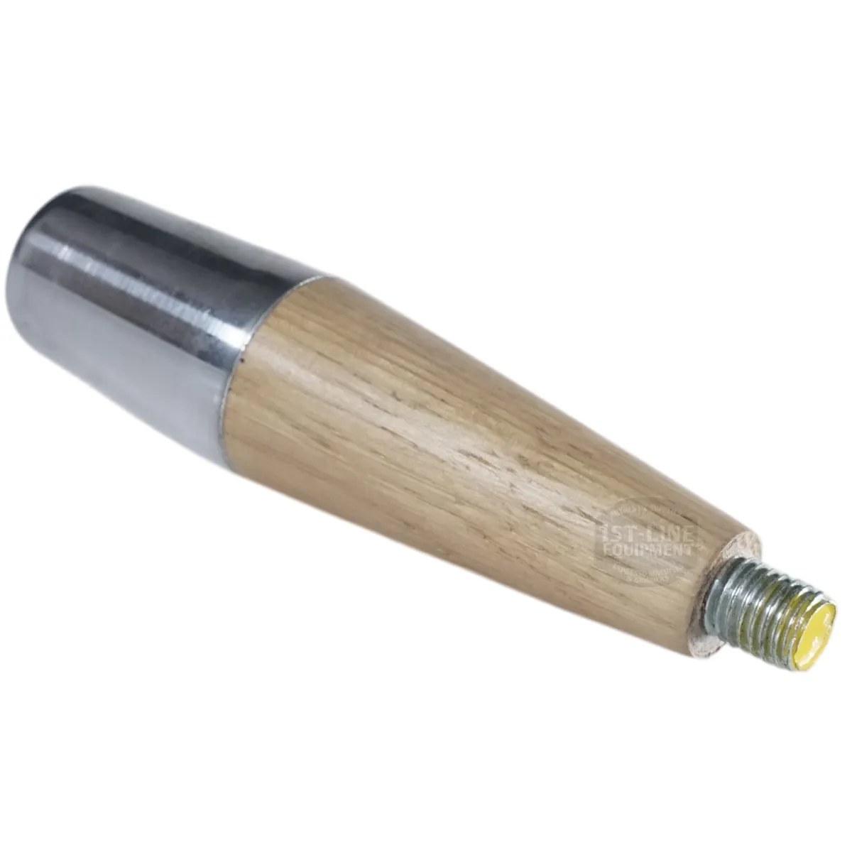 The ACS Vostok Handle/Knob Olive Wood w/ Metal Tip Kit features an olive wood handle with a metal ferrule and threaded end, designed for compatible tool heads. Includes a metal tip for greater durability and performance.