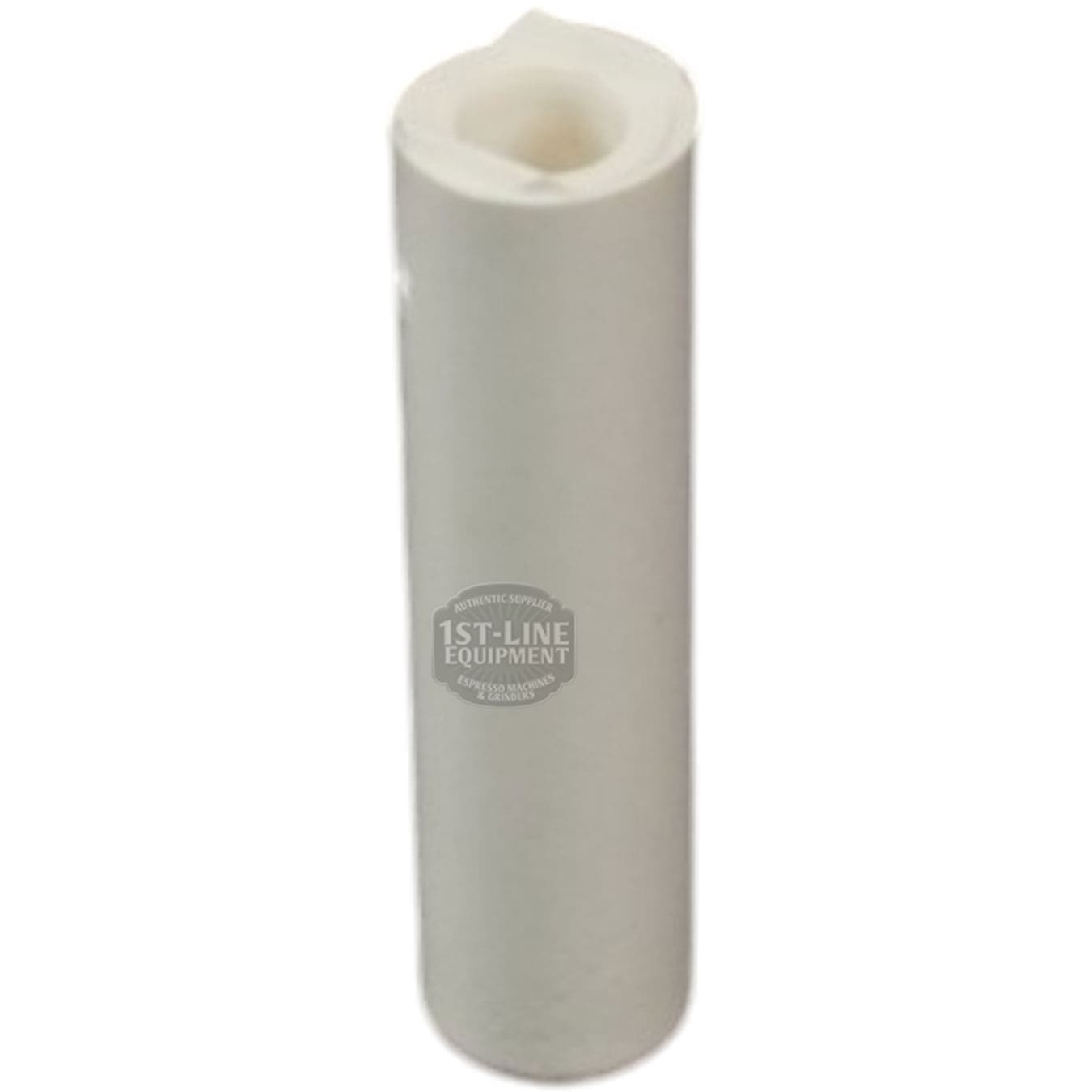 A white cylindrical water filter cartridge with a hollow center, shown upright against a plain background, designed for use with the Bunn 24694.0000 Metering Jet .068 Orifice system. © 2025 1st-line.com