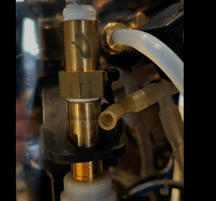 Severed hose from inertial forces from shipping