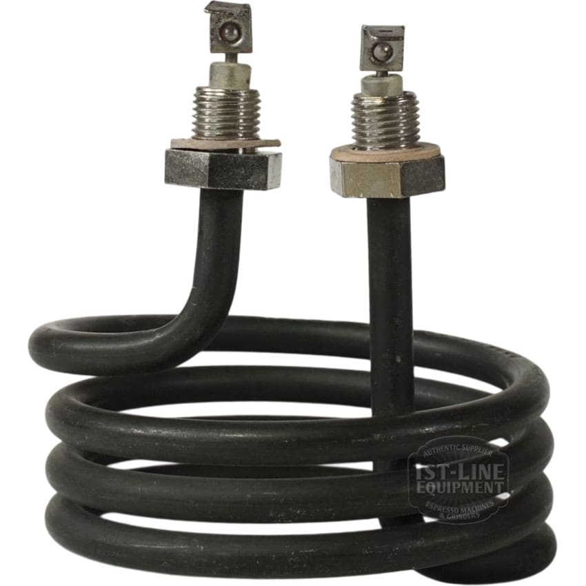 The Bunn 05037.1000 Tank Heater Kit is a coiled black heating element with two screw terminals, operating at 240V and 3500W, suitable for use in electrical appliances or industrial equipment. © 2025 1st-line.com
