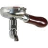 The Elektra 02273039 is a 58mm portafilter with a brown wood handle and a single spout for pouring espresso. © 2025 1st-line.com
