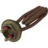The Nuova Ricambi 400619 110V 1800W Heating Element features a metal coil, brass base, two electrical terminals, and coiled copper tube for water heating in appliances; compatible with select Nuova Ricambi models. © 2025 1st-line.com