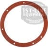 A flat, round, reddish-brown Bunn 04221.0000 Tank Lid Gasket with evenly spaced edge holes is shown on a white background featuring a partially visible 1st-Line Equipment watermark in the top right corner.