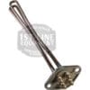 The Nuova Ricambi 700778/S 220V 3700W heating element features a long tubular design, triangular base plate, and three terminals; ideal for espresso machines and appliances needing water heating. Compatible with Nuova Ricambi models.