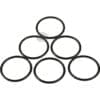 Six Bunn 24733.1000 O-Ring 70-EP-124 (pack of 6) are arranged in a triangular formation—three on the bottom, two in the middle, one on top—against a white background. © 2025 1st-line.com