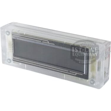 The ACS VOS0017 Display Board is rectangular with a transparent plastic casing, showcasing a dark central screen and visible internal components along the sides.