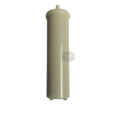 A beige, cylindrical plastic water filter cartridge with a smooth surface and rounded ends, shown vertically against a white background. © 2025 1st-line.com