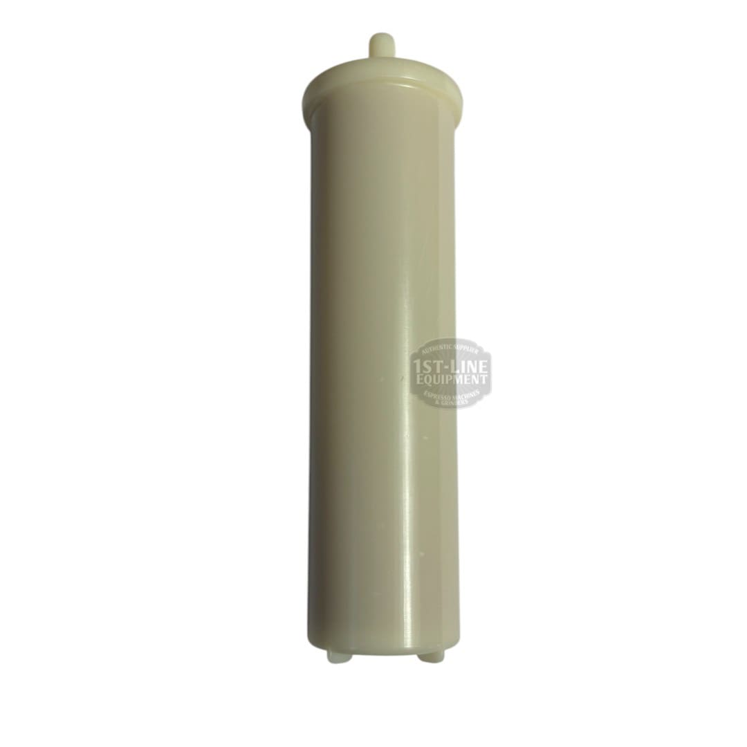 A beige, cylindrical plastic water filter cartridge with a smooth surface and rounded ends, shown vertically against a white background. © 2025 1st-line.com