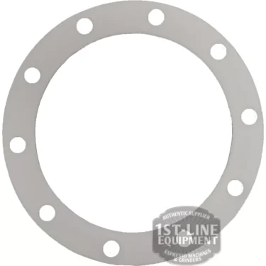 A round, flat metal gasket with eight evenly spaced holes near the edge, shown on a white background. A 1st-Line Equipment watermark appears in the lower right corner. © 2025 1st-line.com