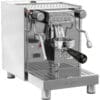 A stainless steel Magister espresso machine with multiple control buttons, steam wands, a portafilter, and a drip tray, designed for making coffee and espresso drinks. © 2025 1st-line.com