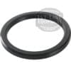 A black, circular ACS VOS0084 Grouphead Gasket for espresso machines is displayed on a white background with the 1st-Line Equipment Espresso Machines & Grinders logo partially visible in the top right corner.