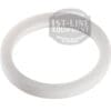 A white, circular PTFE gasket is displayed on a white background with the 1st-Line Equipment logo overlaid at the top. The image features the ACS VOS0090 Trapezoidal PTFE Gasket, ideal for compatible espresso machines.