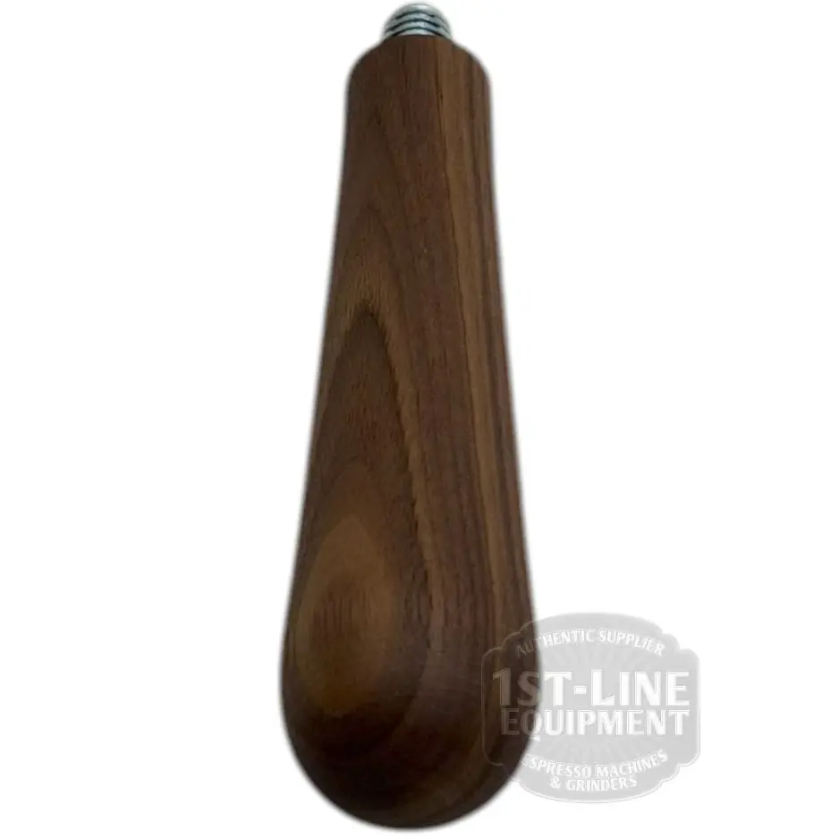 The ACS VOS0094 Walnut Portafilter Handle M12 features a smooth walnut finish, rounded end, and metal M12 screw for attachment; compatible with ACS VOS0094. © 2025 1st-line.com