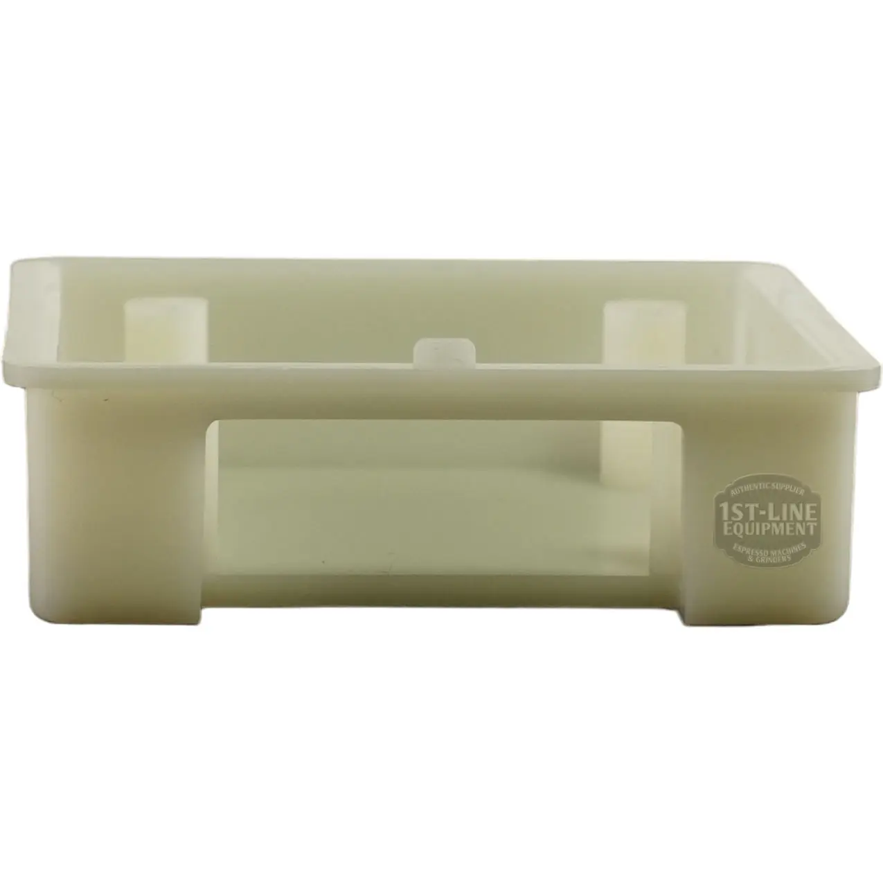 A rectangular, translucent plastic tray with open sides and raised corners, photographed against a plain white background. A round 1st-Line Equipment logo is visible on one side. © 2025 1st-line.com