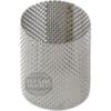 The Lelit 1000185-F Gicleur Filter for E61 Grouphead Internal Pressure Profile Kit is a cylindrical metal mesh filter with fine perforations, designed for E61 groupheads and shown against a white background.