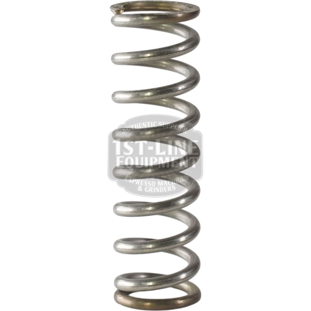 The Lelit 1000185-S Spring for E61 Grouphead Internal Pressure Profile Kit stands vertically against a white background, with a visible “1st-Line Equipment” watermark.