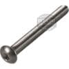 A Torre (VITE4010) Alfredo Side Body Screw TBEI M4x35 in stainless steel, featuring a round head and hex socket drive, is shown angled on a white background.