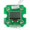 The Bellezza 01.07728 Bellona Version 2 Display Board features a central rectangular display, labeled LEDs, K1–K4 buttons, SCL/SDA/+ /GND connector pins, and a white ribbon cable attached at the bottom.