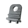 The Lelit 3700040 Pump Support is a black plastic mounting bracket with a large top hole and two bottom parallel slots, compatible with Lelit models, shown on a white background.