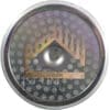 A close-up of a metal filter basket from the VBM Lollo Electronic 1 Group HX Espresso Machine - 110V shows a dotted pattern and central crown-like logo, with the 1st Line Equipment watermark across the HX Espresso filter.