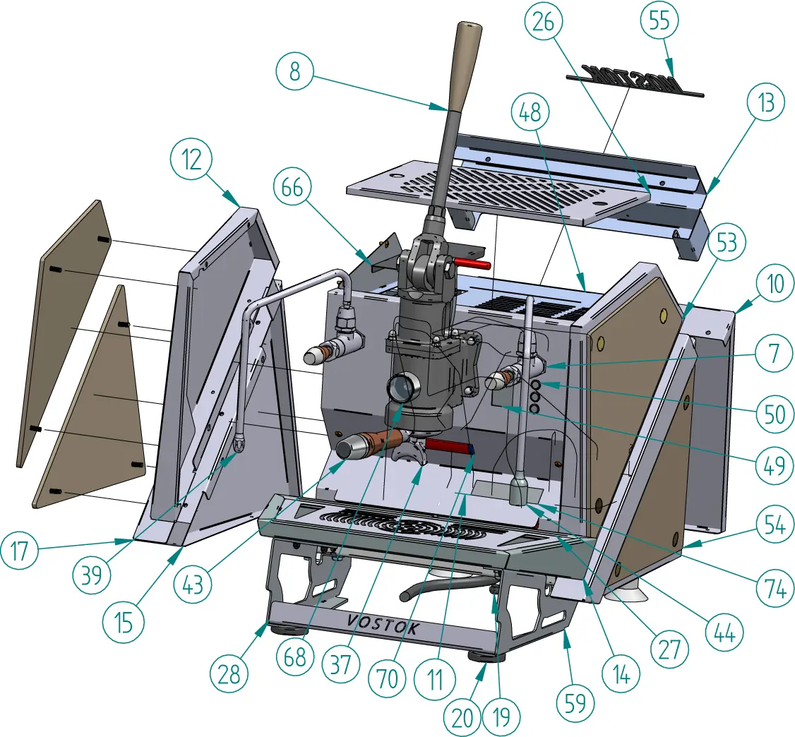 ACS Vostok Lever Espresso Machine | 1st-line.com