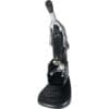 A black manual espresso lever machine with a sturdy base and long vertical handle for hand-pulled shots. Pair it with the Fiorenzato Rotodynamometric Tamper for precision. The base features the 1st-Line Equipment logo.