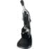 A black manual espresso lever machine with a sturdy base and long vertical handle for hand-pulled shots. Pair it with the Fiorenzato Rotodynamometric Tamper for precision. The base features the 1st-Line Equipment logo.