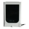 The Eureka RIC-GPC.2592-002 White Control Panel is a wall-mounted electronic device with a white body, black front panel featuring an embossed "WE," and a cable with connector on the right side.